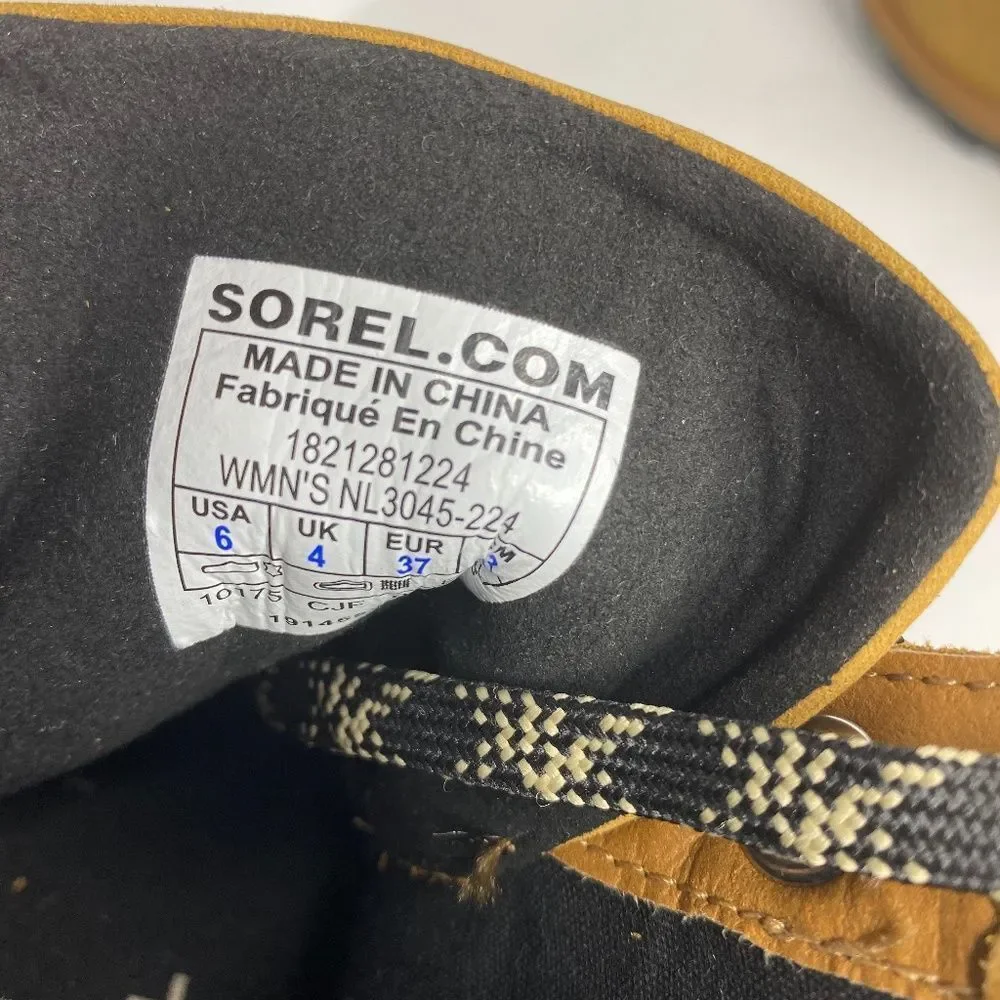 Sorel Tan and Leopard Print Ankle Boots